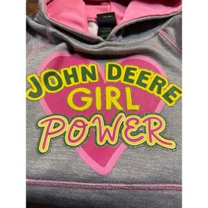 Girls John Deere hoodie size 5T. Girl power.  Farm girl with sparkles.